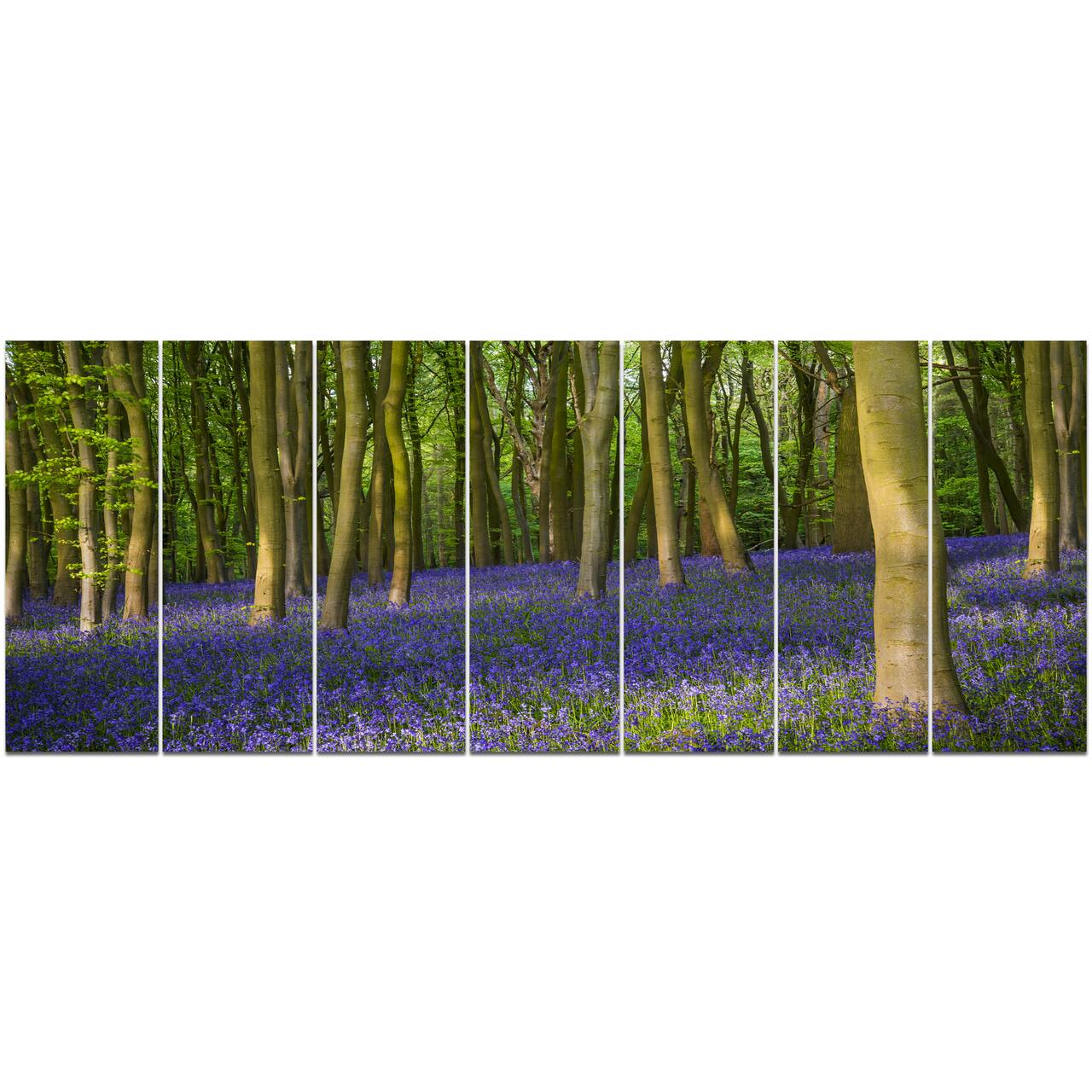 Designart - Bluebell Woods in Oxfordshire - Landscape Canvas Art Print